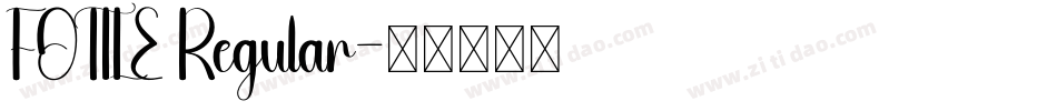 FOTILE Regular字体转换